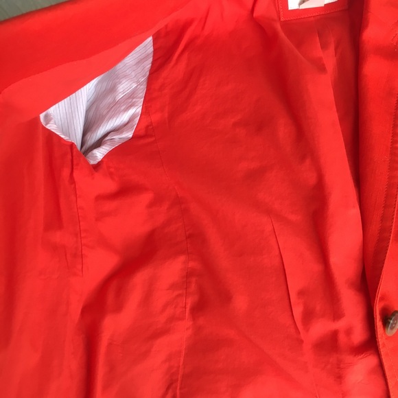 Red Orange Linen Blazer - Picture 6 of 6